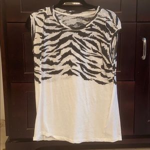 ALL SAINTS Zebra T-Shirt Top